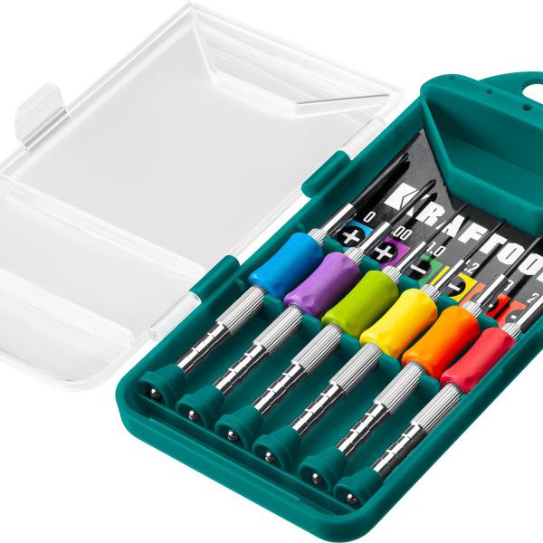 Набор часовых отверток для точных работ 6 предм.,Precision-6, KRAFTOOL, 25679