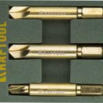 Набор экстракторов KRAFTOOL для выкручивания крепежа с износом граней шлица до 95%.PH1/PZ1,PH2/PZ2,PH3/PZ3,3 предмета 26770-H3