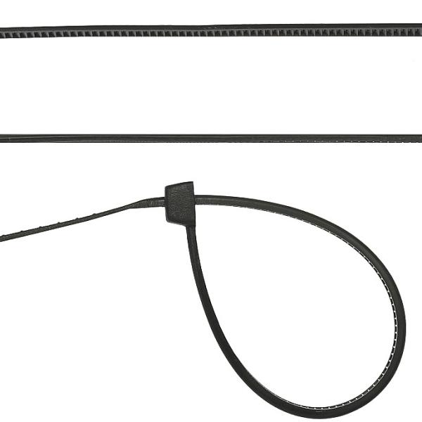 Кабельные стяжки черные ХС-Ч, 7.5 x 240 мм, 100 шт,нейлоновые, СИБИН 3788-75-240